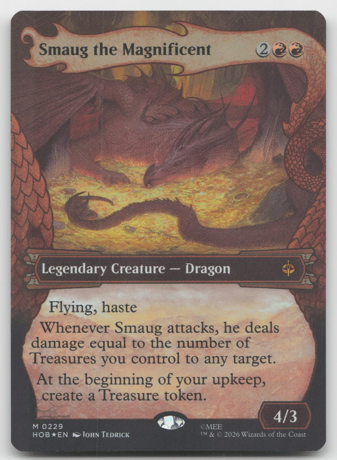 Smaug the Magnificent (Showcase) M Foil The Hobbit 229 NM