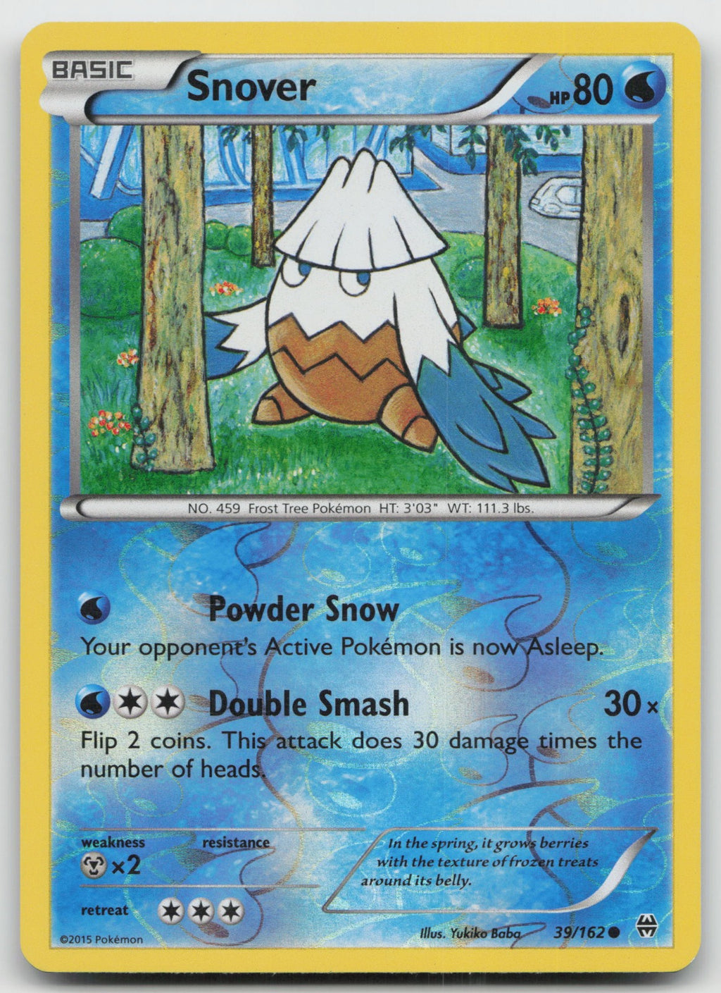 Snover Common Reverse Holo XY - BREAKthrough 39/162 LP
