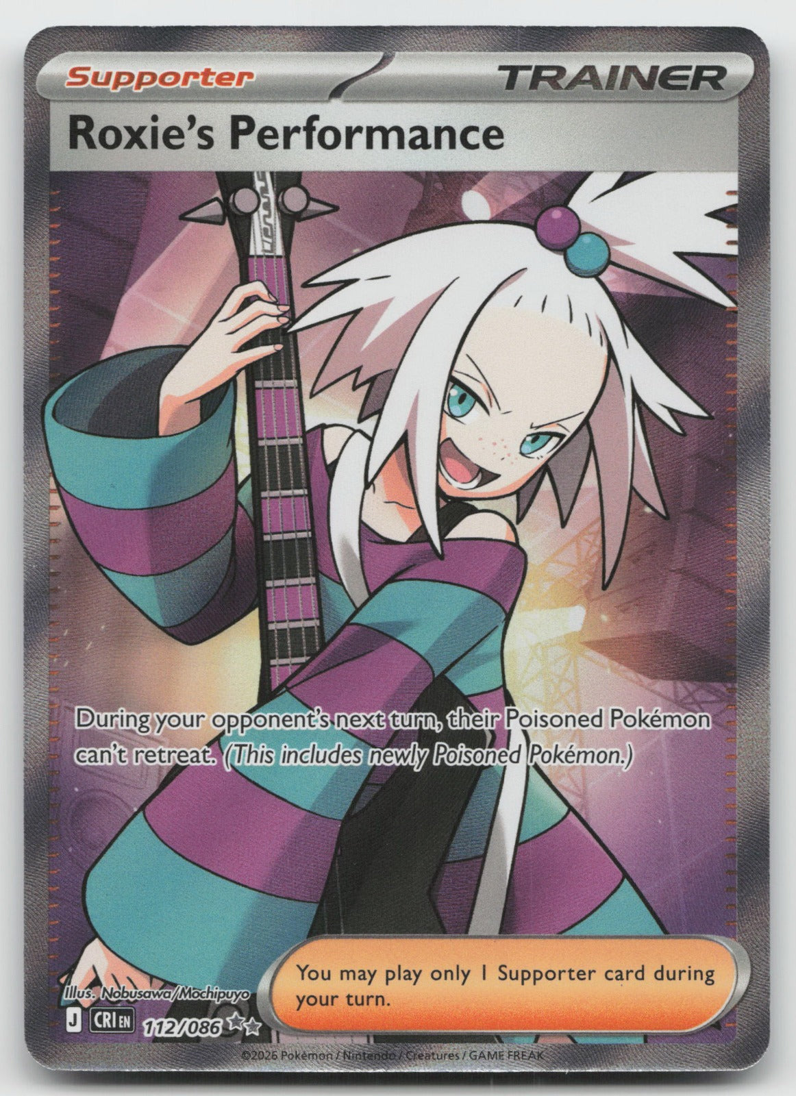 Roxie's Performance Holo Ultra Rare ME04: Chaos Rising 112/086 NM