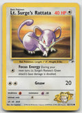 Lt. Surge's Rattata Common Unlimited Gym Heroes 82/132 DMG