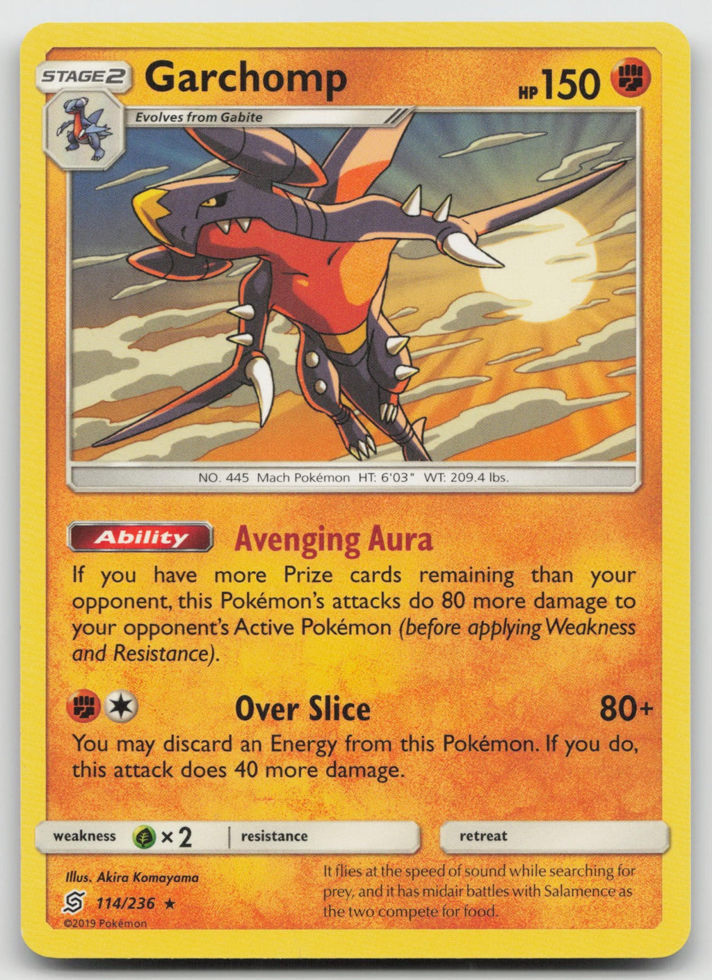 Garchomp (SM Unified Minds) Rare Non Holo Deck Exclusives 114/236 NM