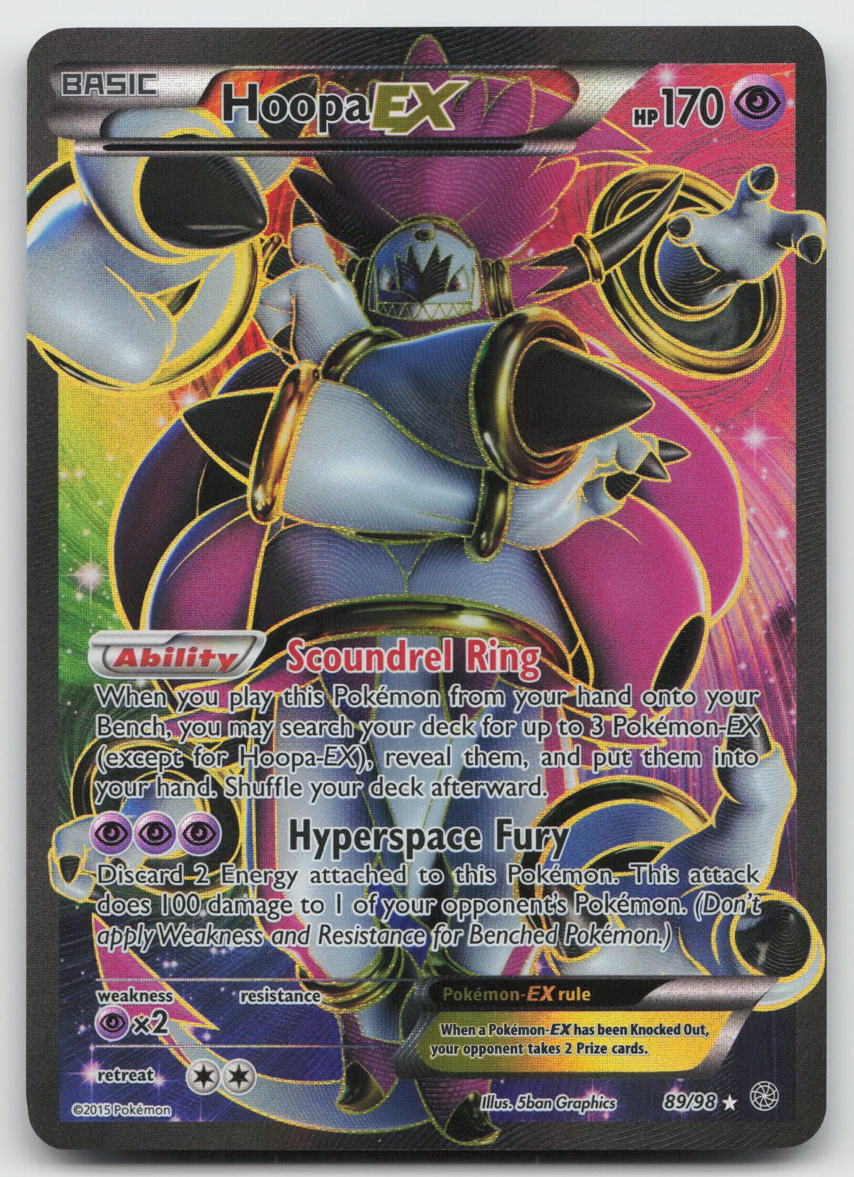 Hoopa EX (Full Art) Ultra Rare Holofoil XY - Ancient Origins 89/98 LP