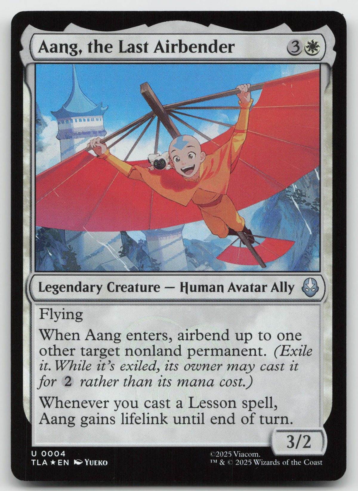 Aang, the Last Airbender U Foil Avatar: The Last Airbender 0004 NM