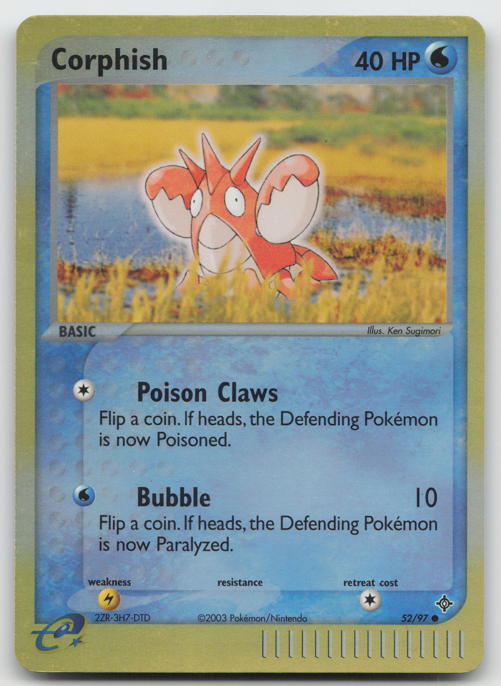 Corphish - Common Reverse Holo Dragon 52/97 LP