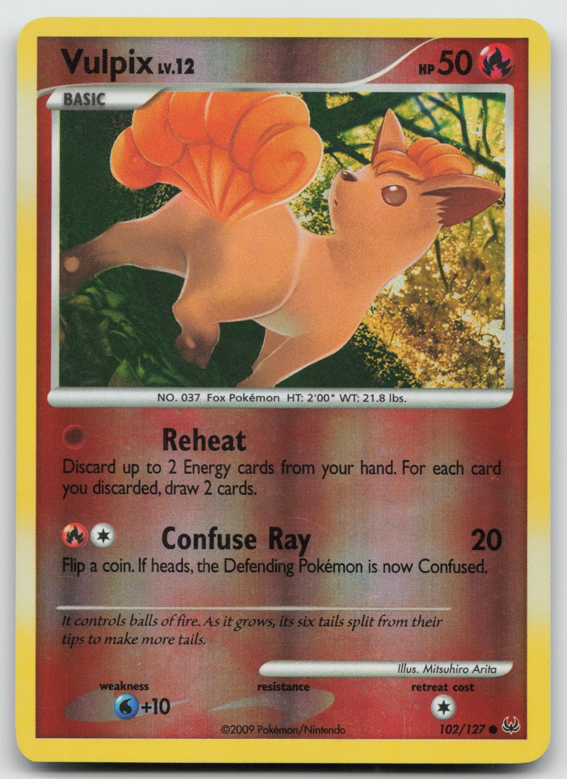 Vulpix Common Reverse Holo Platinum 102/127 MP