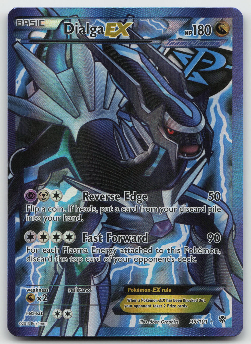 Dialga EX (Team Plasma) Full Art Holo Ultra Rare Plasma Blast 99/101 VLP