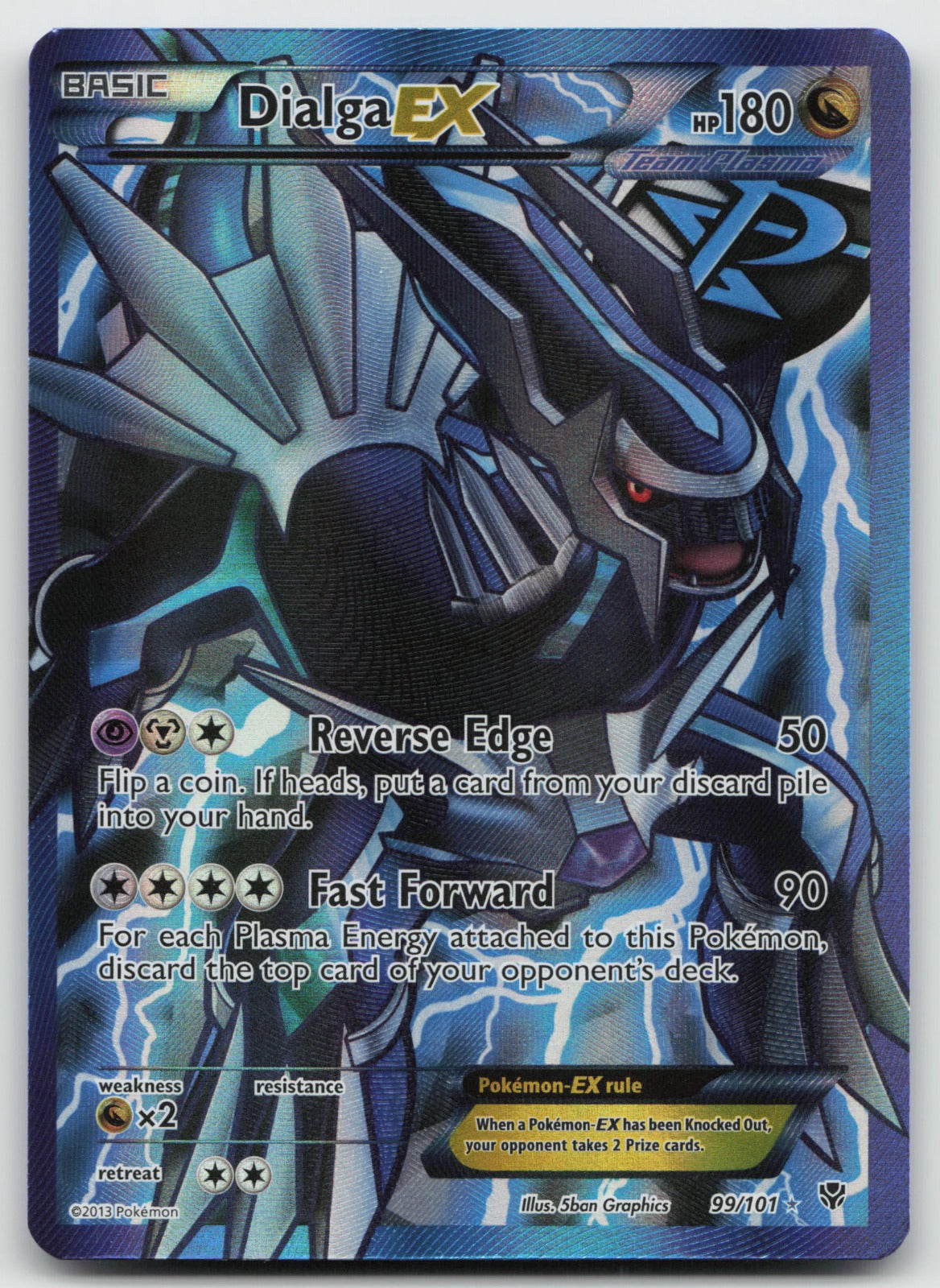 Dialga EX (Team Plasma) Full Art Holo Ultra Rare Plasma Blast 99/101 VLP