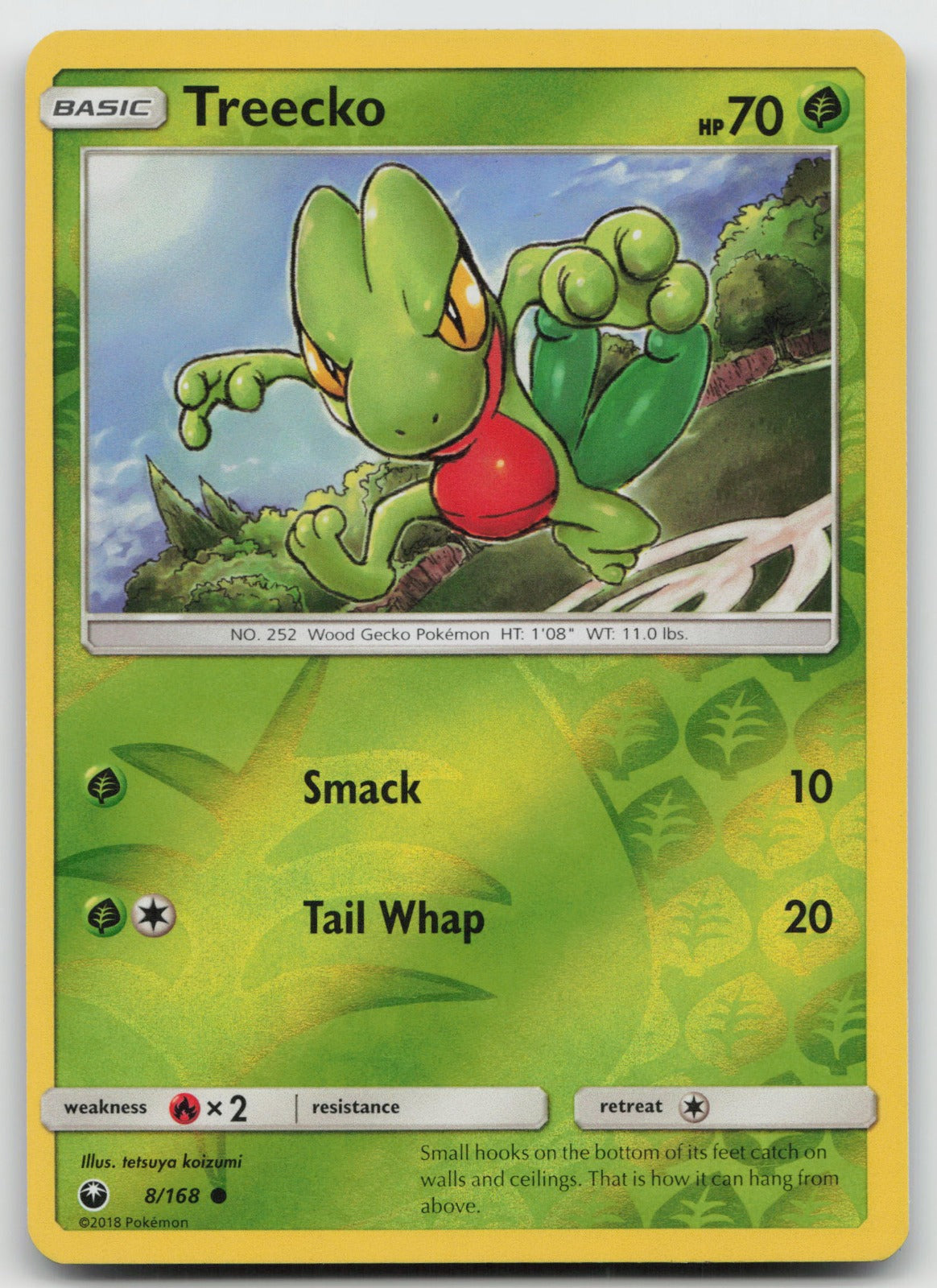 Treecko Reverse Holo Common SM - Celestial Storm 8/168 NM