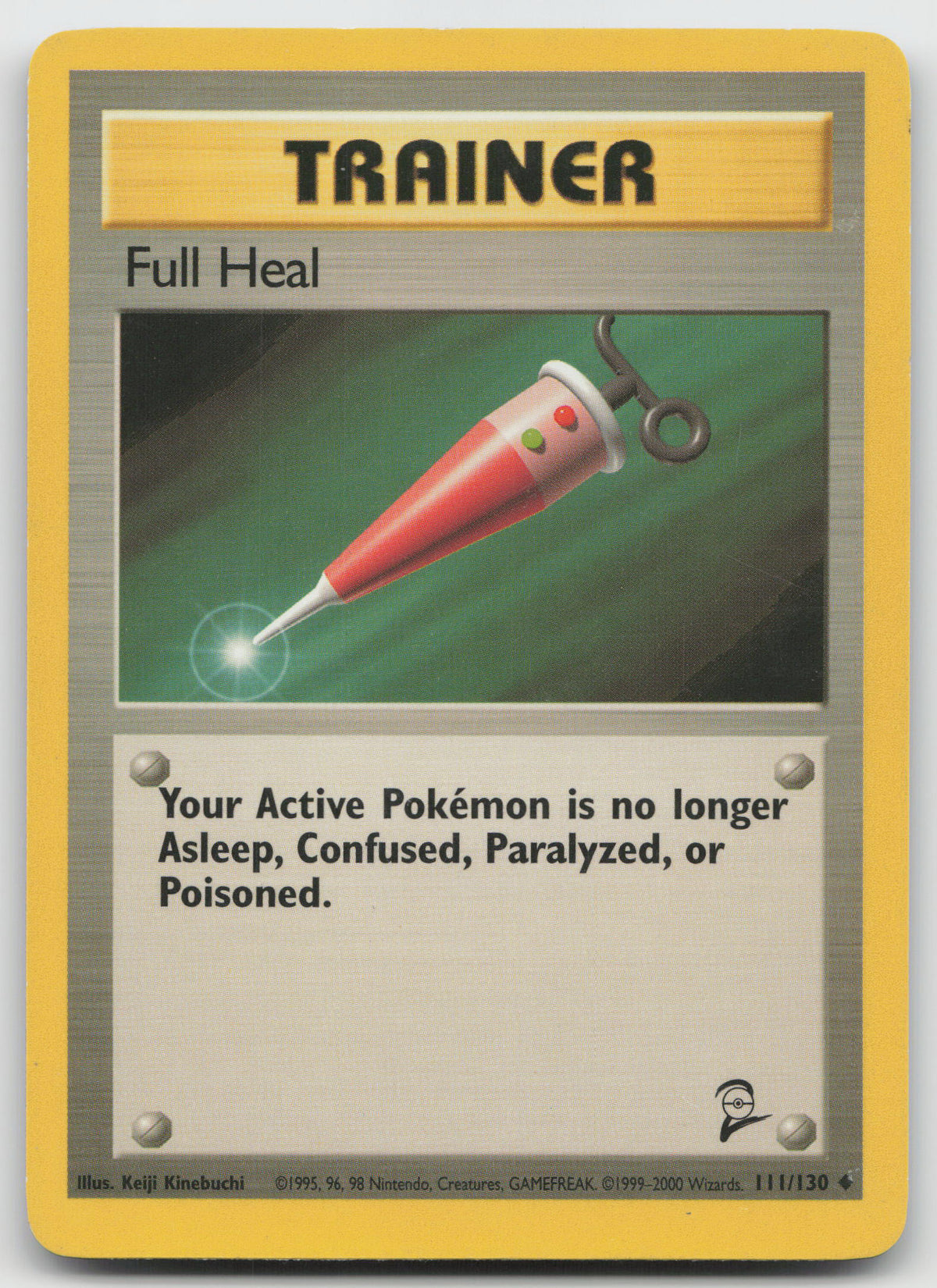 Full Heal Uncommon Unlimited Base Set 2 111/130 LP