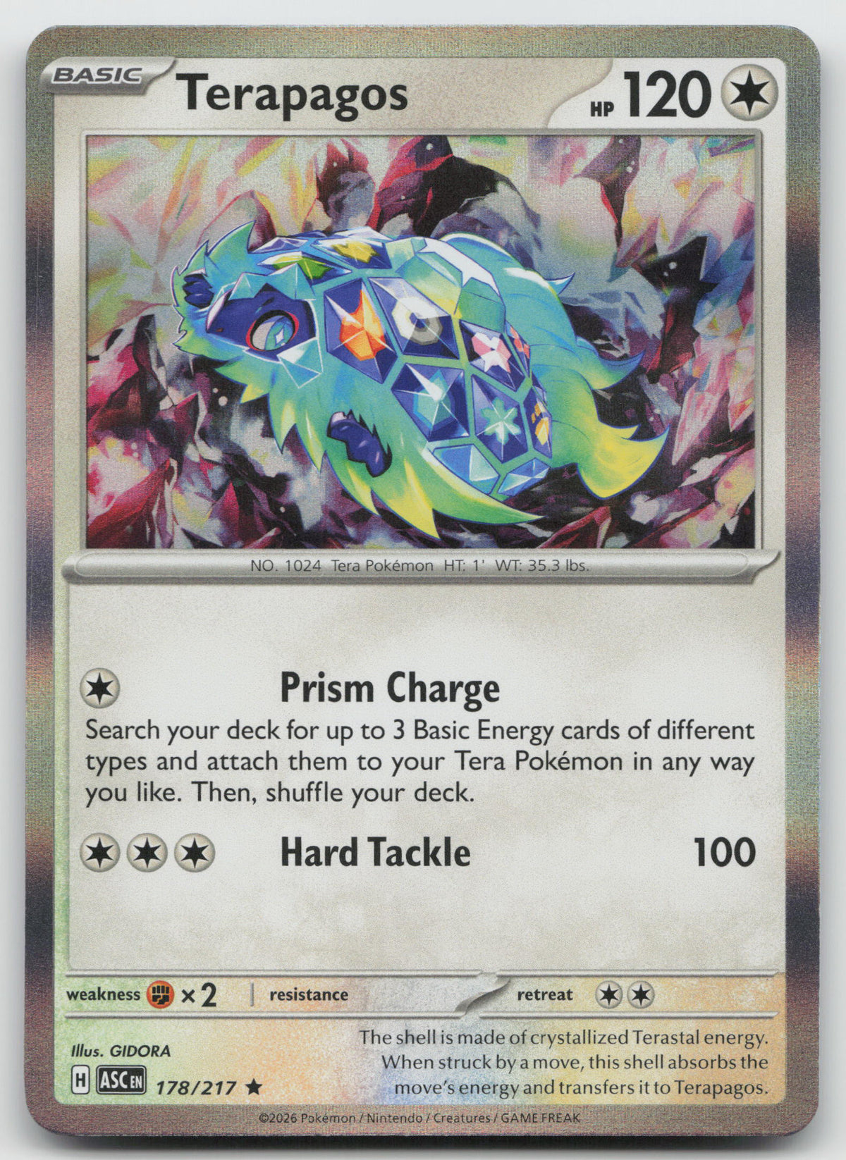 Terapagos Rare Holo ME: Ascended Heroes 178/217 NM