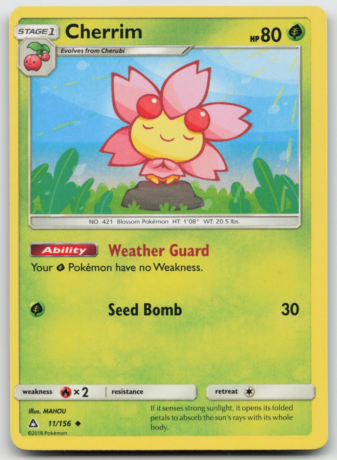 Cherrim Uncommon SM - Ultra Prism 11/156 NM
