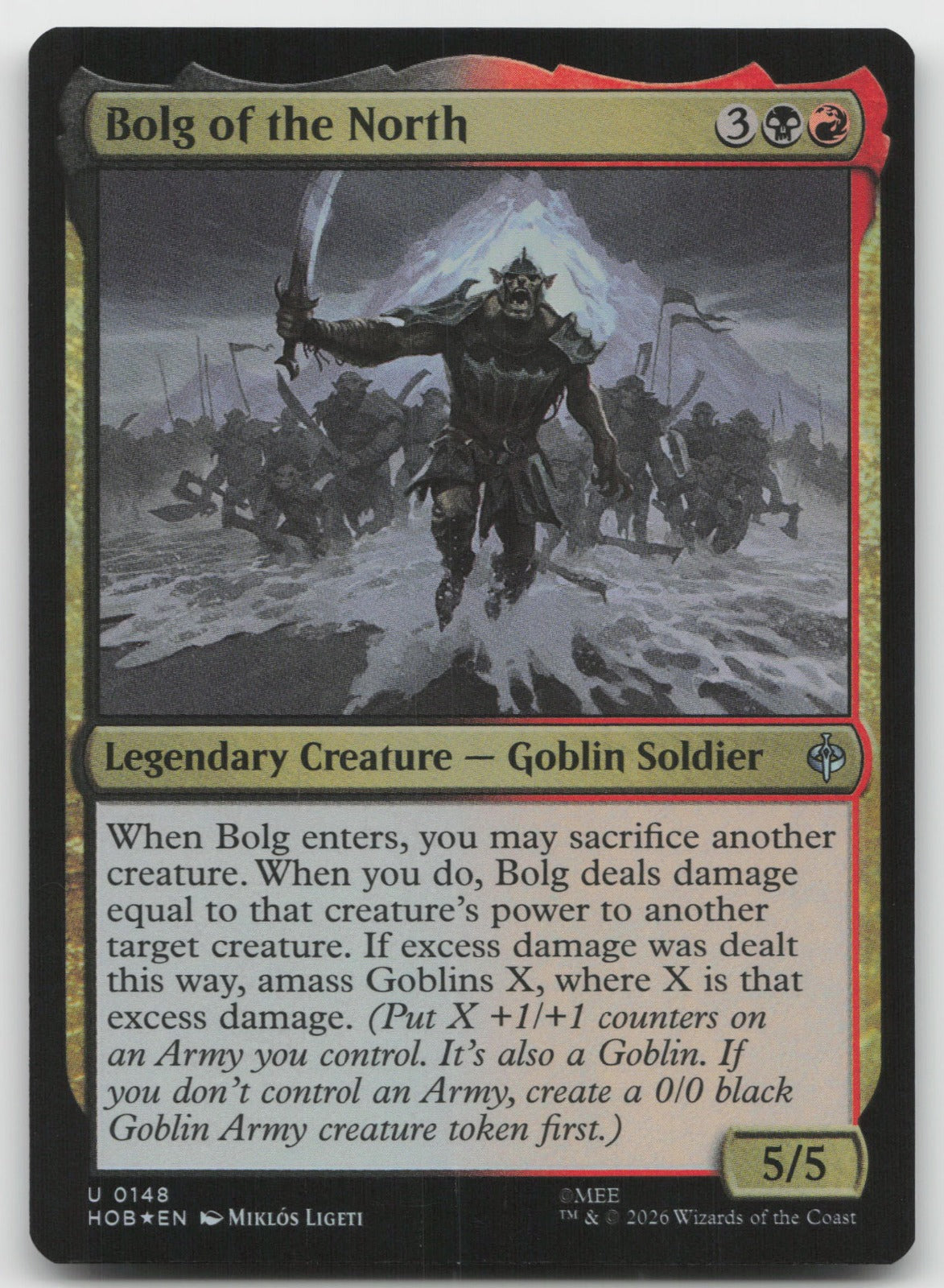 Bolg of the North Foil U The Hobbit 148 NM