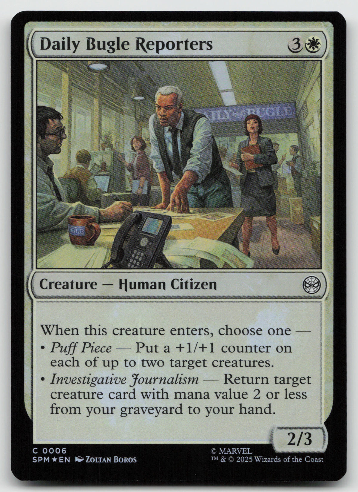 Daily Bugle Reporters C Foil Marvel's Spider-Man 6 NM