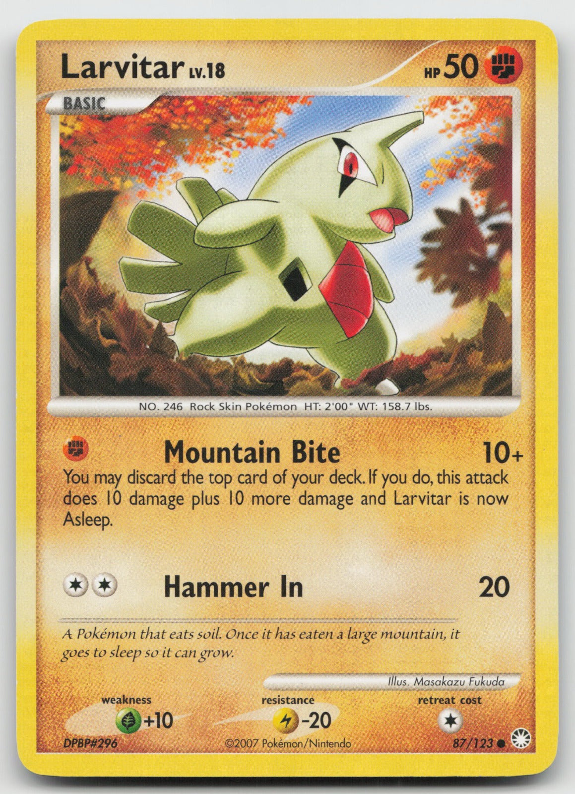 Larvitar Common Mysterious Treasures 87/123 LP