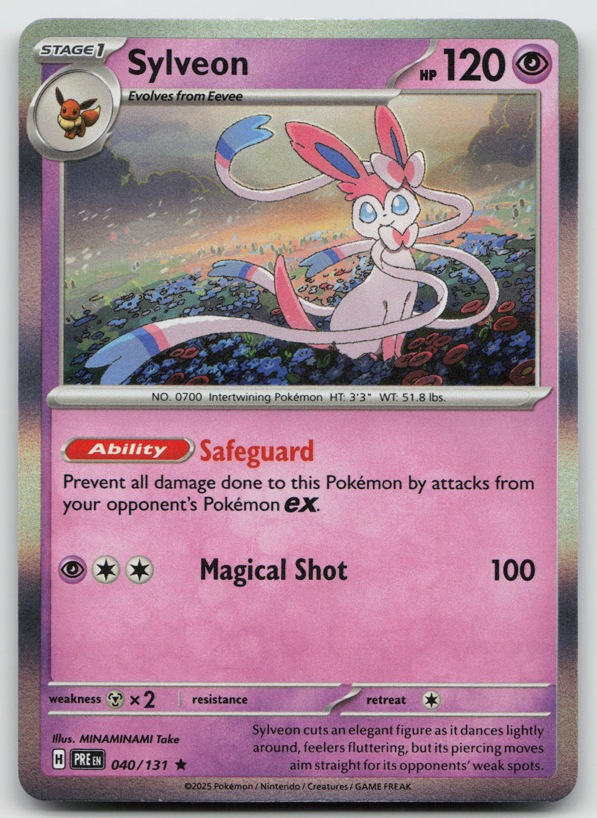 Sylveon Rare Holo SV: Prismatic Evolutions 040/131 NM