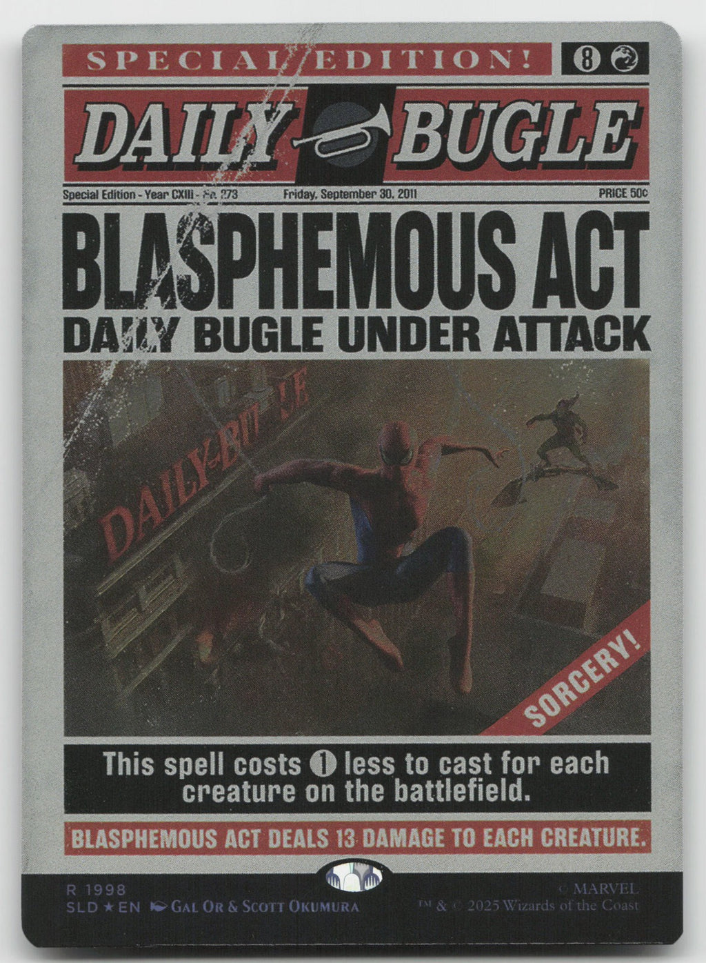 Blasphemous Act (Rainbow Foil) R Foil Secret Lair Drop Series 1998 NM