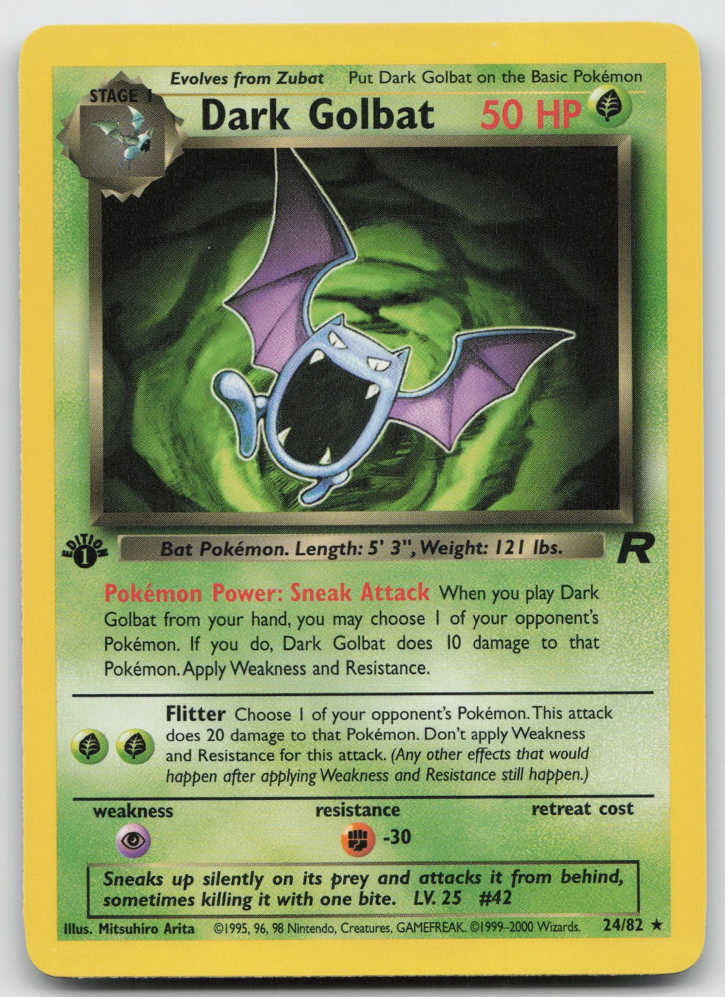 Dark Golbat Rare 1st Edition Team Rocket 24/82 NM/VLP