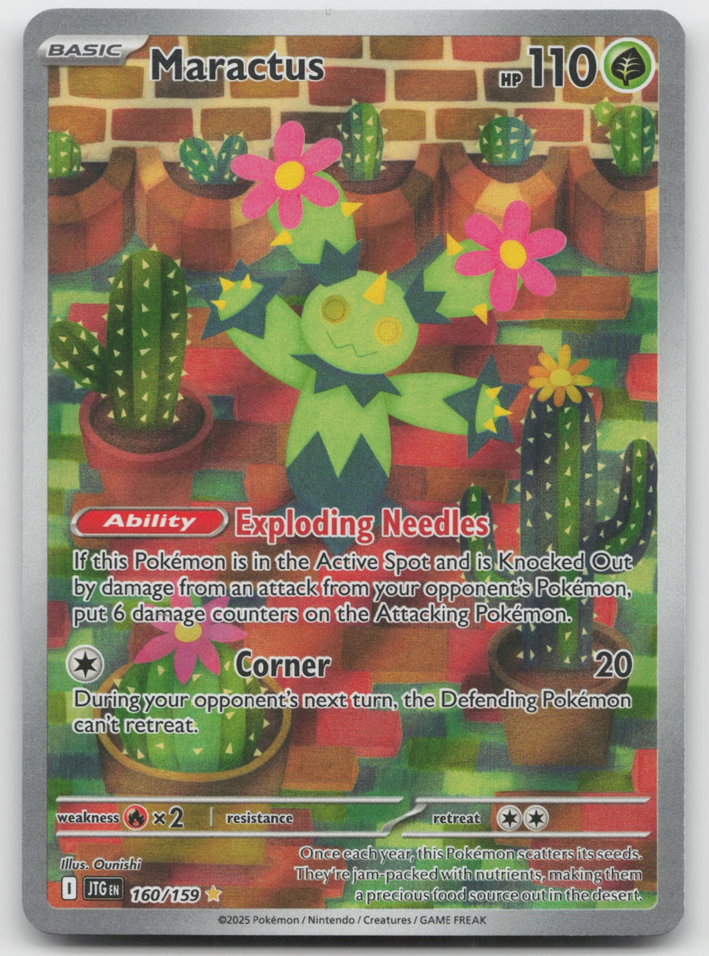 Maractus Holo Illustration Rare SV09: Journey Together 160/159 NM