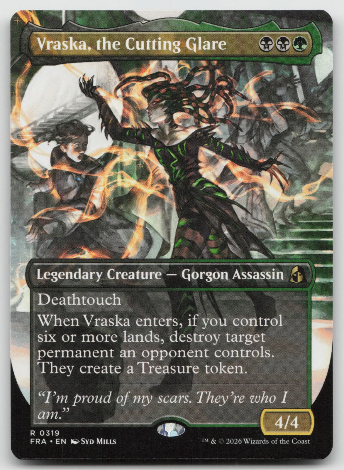 Vraska, the Cutting Glare (Borderless) R Reality Fracture 319 NM