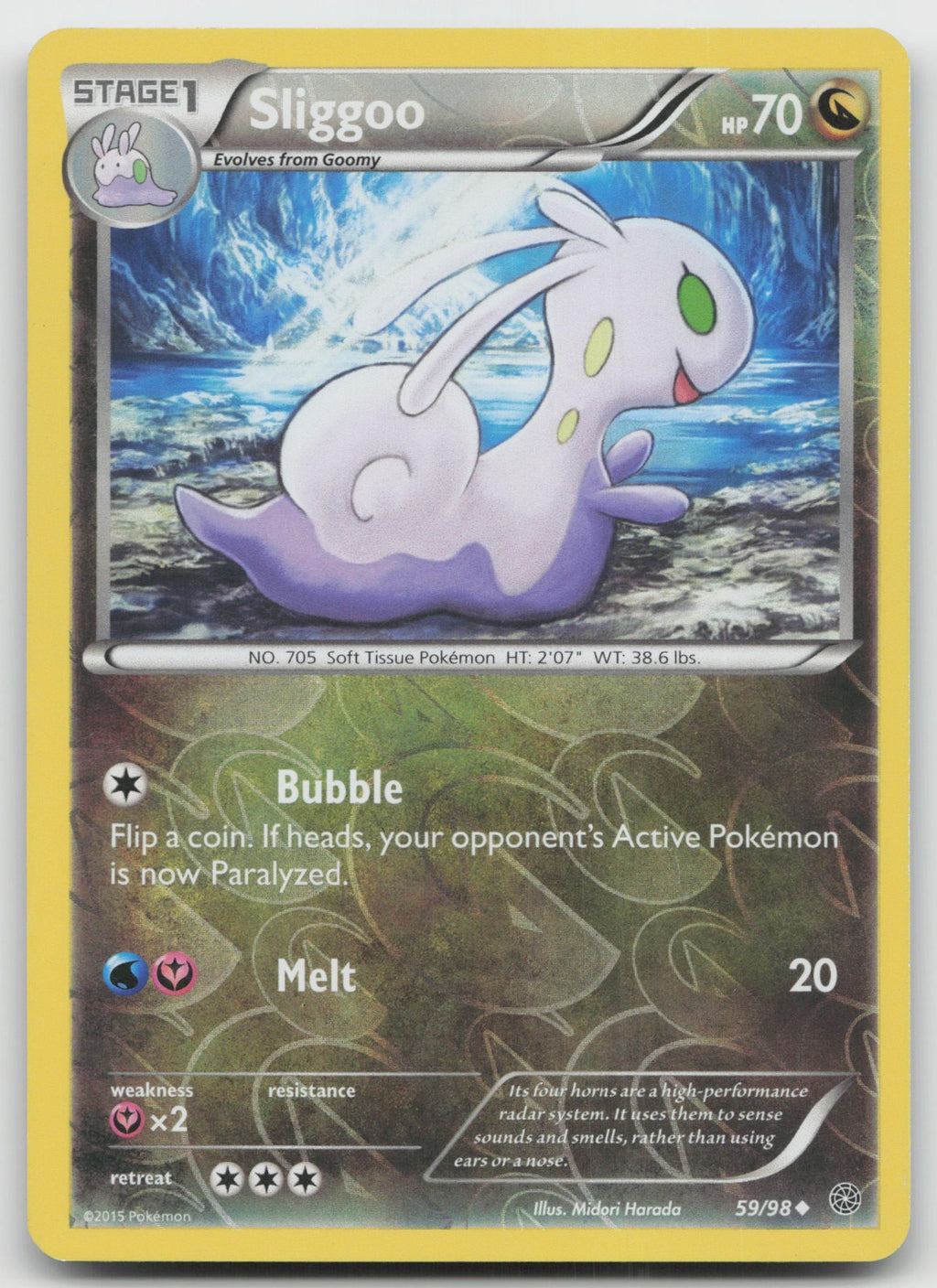 Sliggoo Uncommon Reverse Holo XY - Ancient Origins 59/98 LP
