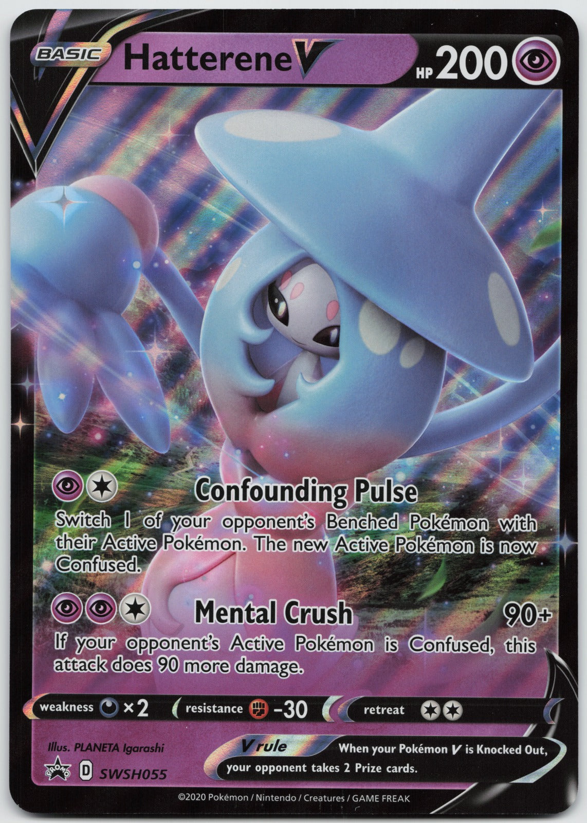 Hatterene V - Promo Holo JUMBO Cards SWSH055 NM