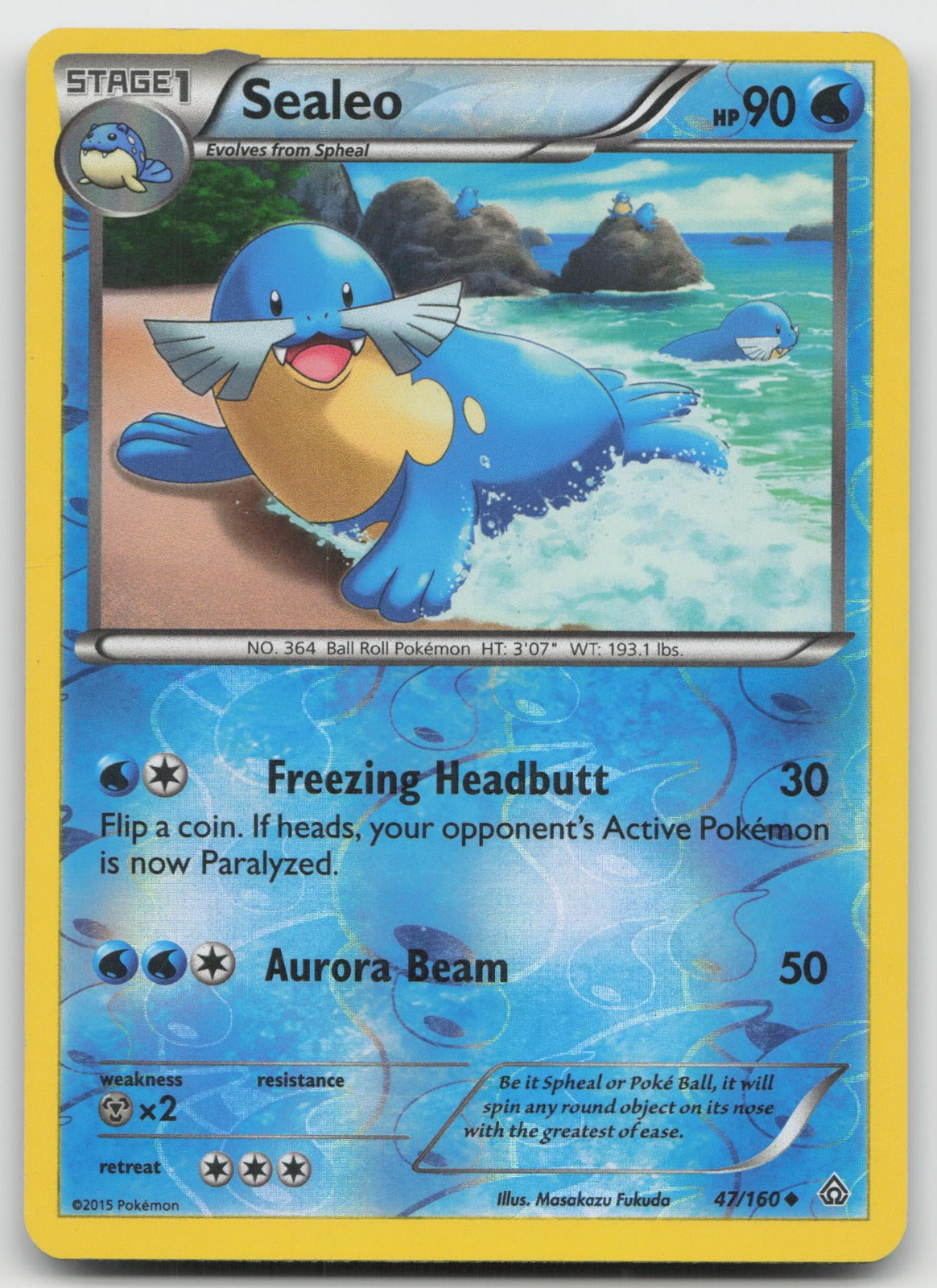 Sealeo Uncommon Reverse Holo XY - Primal Clash 47/160 LP