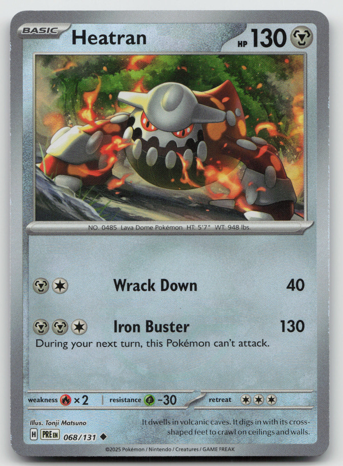 Heatran (Poke Ball Pattern) Uncommon Holo SV: Prismatic Evolutions 068/131 NM