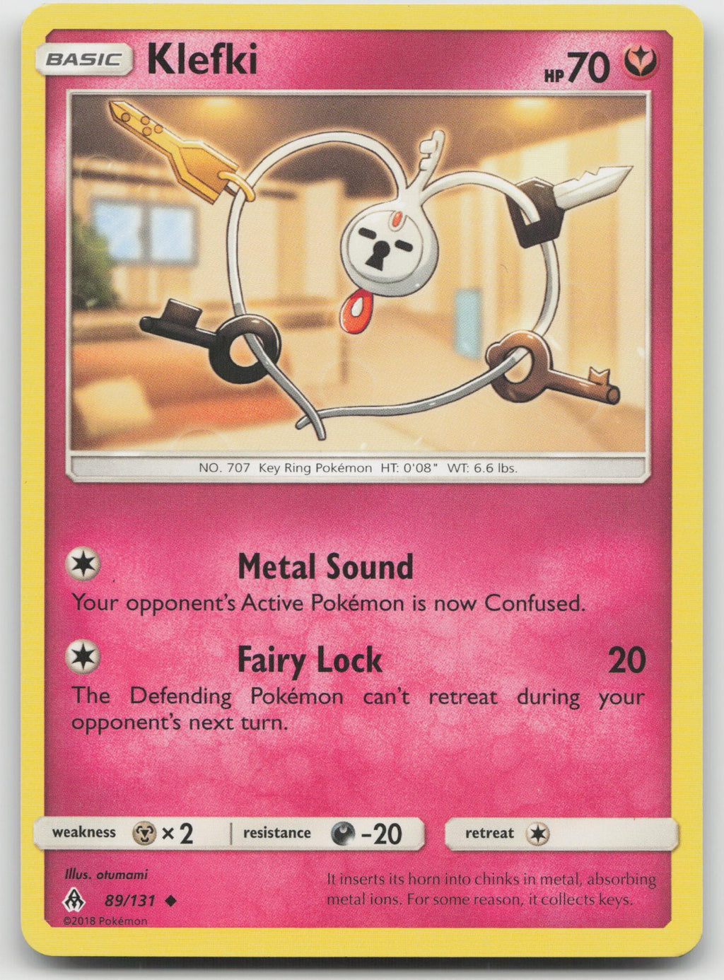Klefki Uncommon SM - Forbidden Light 89/131 NM