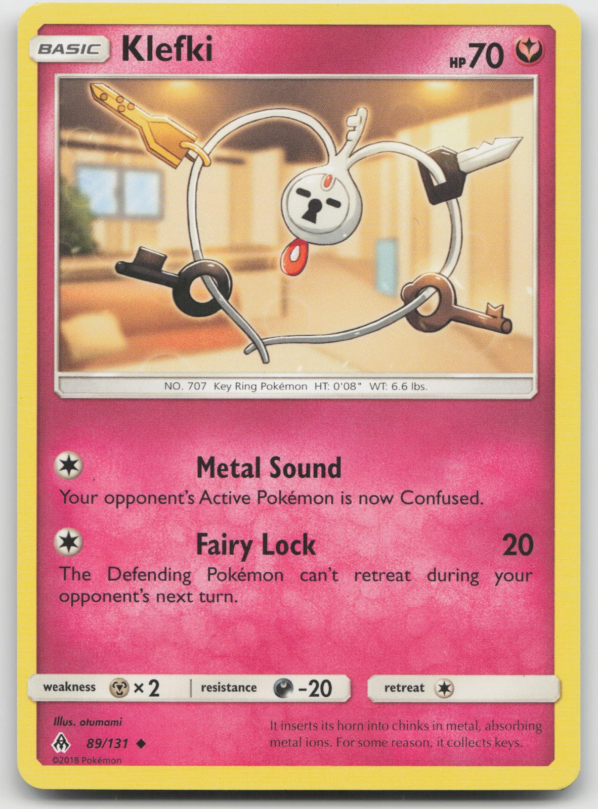 Klefki Uncommon SM - Forbidden Light 89/131 NM