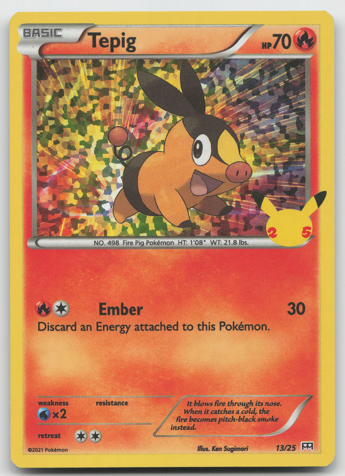 Tepig - 13/25 Promo Holofoil McDonald's 25th Anniversary Promos NM