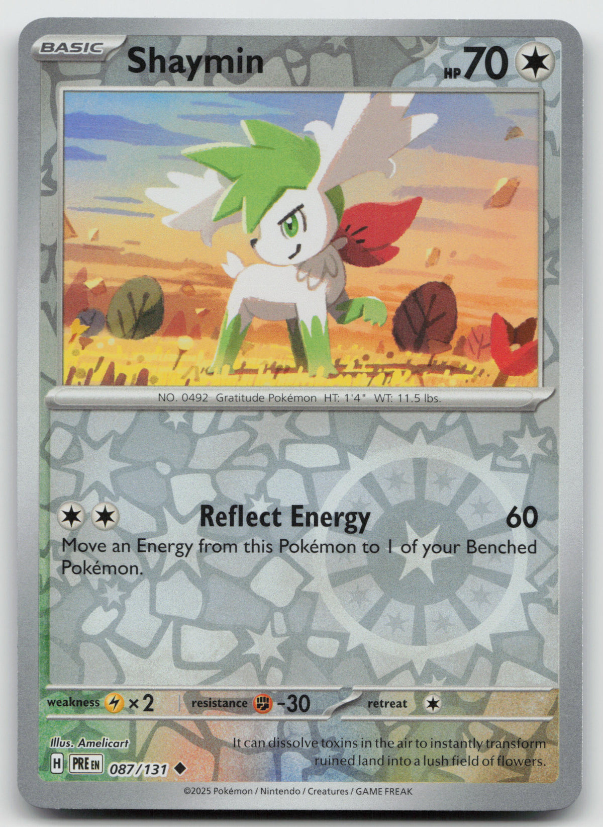 Shaymin Uncommon Reverse Holo SV: Prismatic Evolutions 087/131 NM