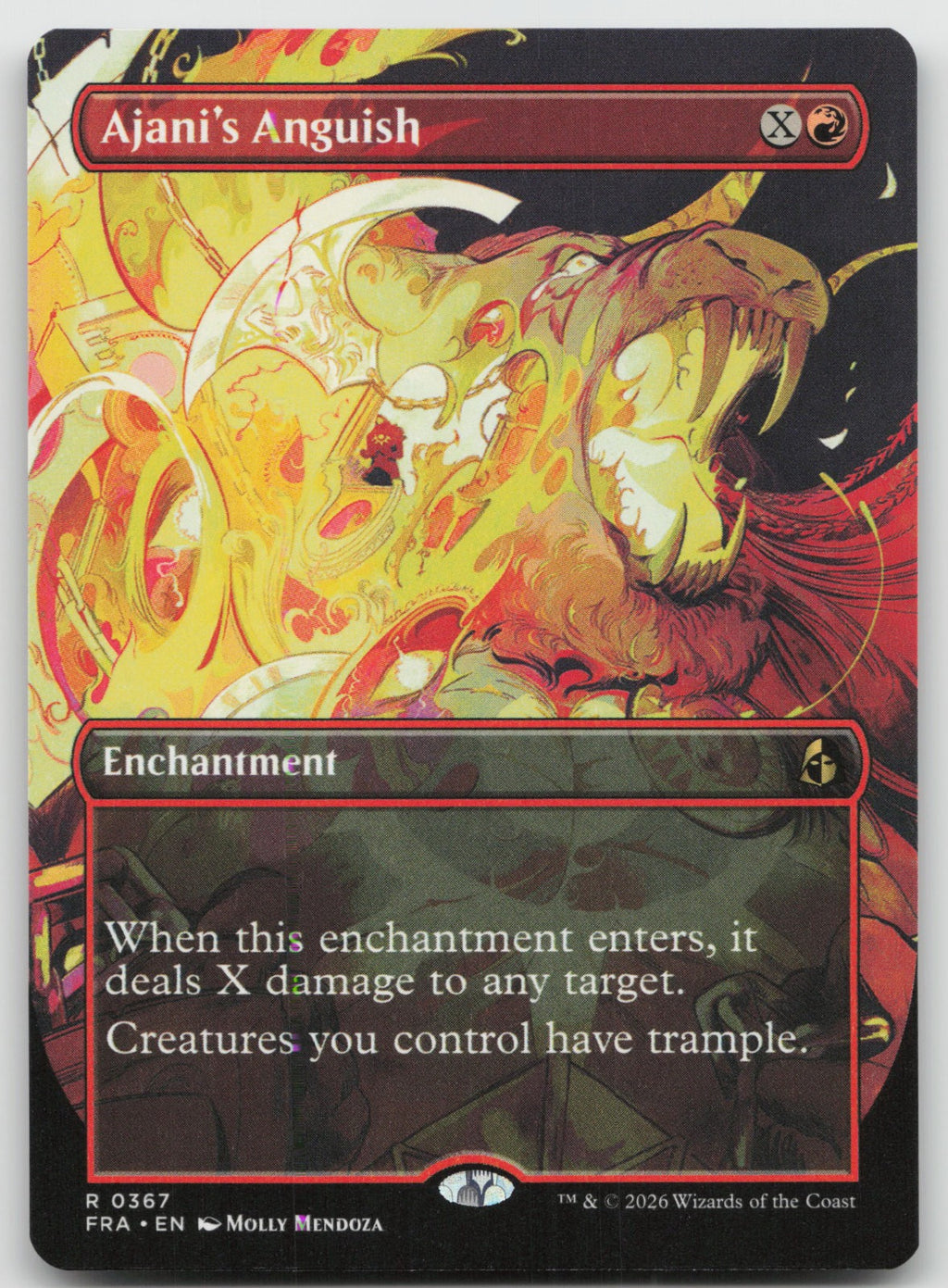 Ajani's Anguish (Borderless) R Reality Fracture 367 NM