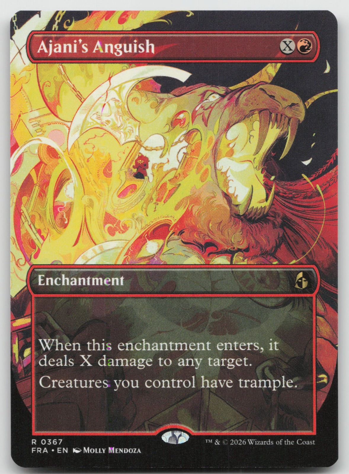 Ajani's Anguish (Borderless) R Reality Fracture 367 NM