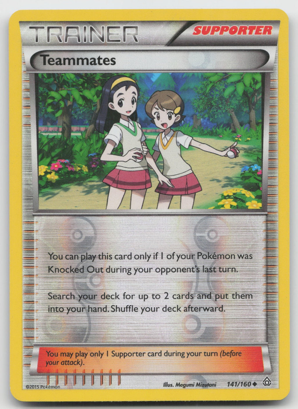 Teammates Uncommon Reverse Holo XY - Primal Clash 141/160 LP