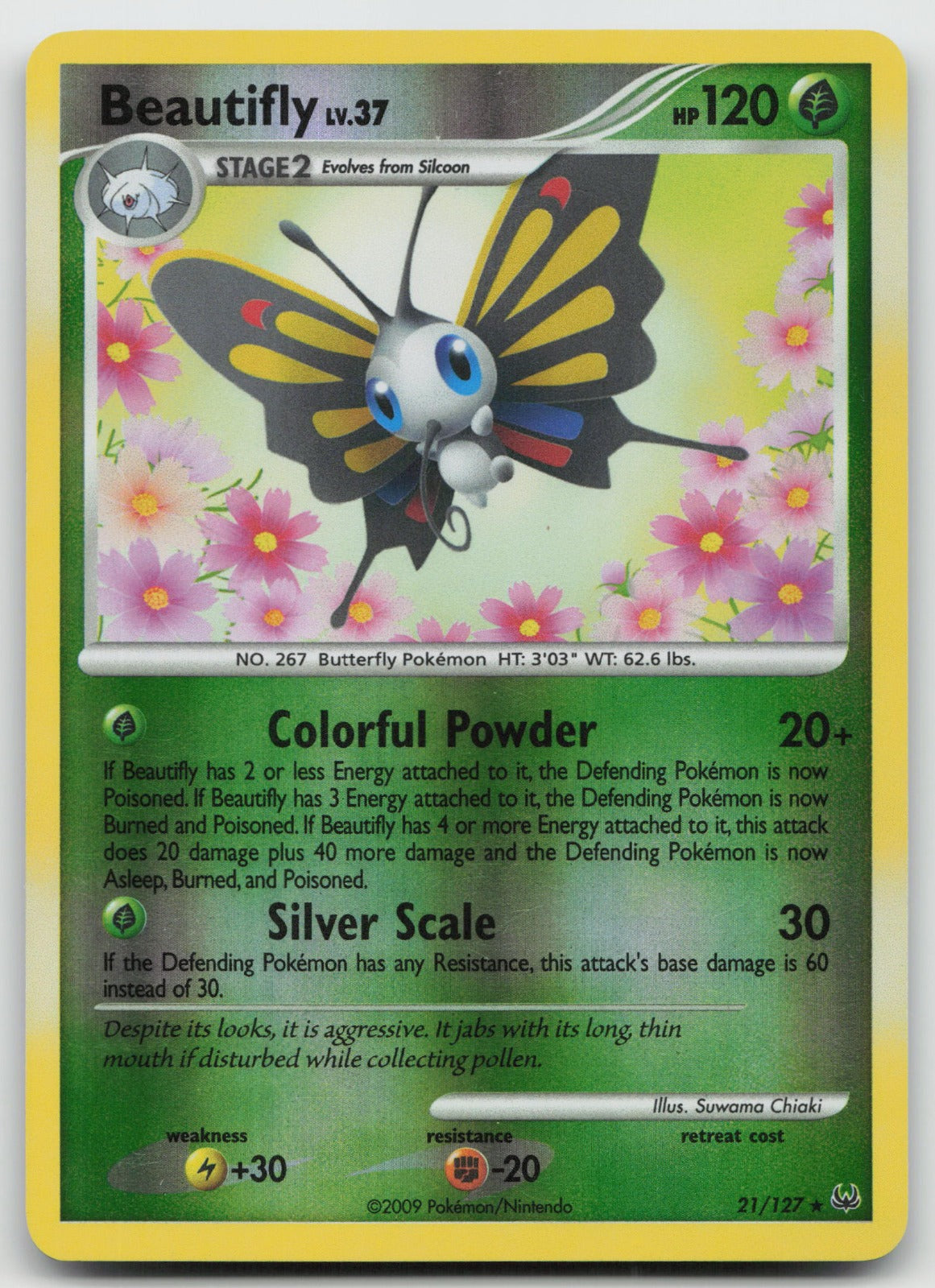 Beautifly Rare Reverse Holo Platinum 21/127 LP
