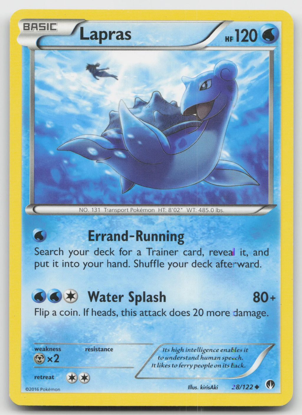 Lapras Uncommon XY - BREAKpoint 28/122 LP