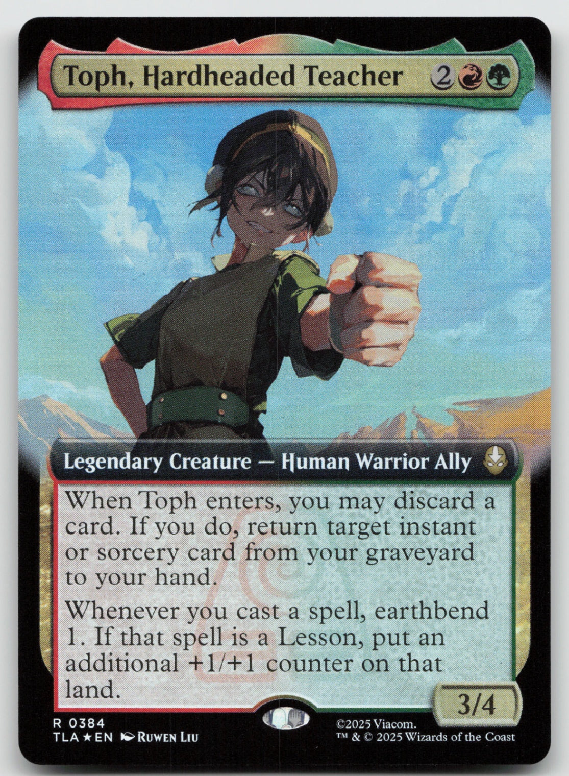 Toph, Hardheaded Teacher (Extended Art) R Foil Avatar: The Last Airbender 384 NM