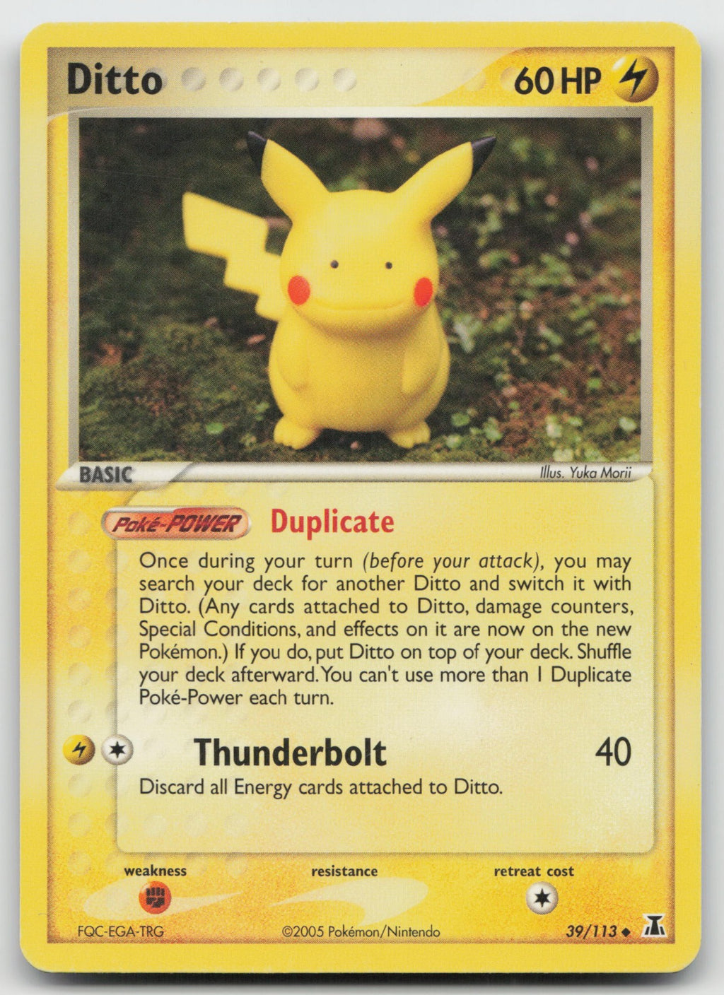Ditto - (Pikachu) Uncommon Delta Species 39/113 LP