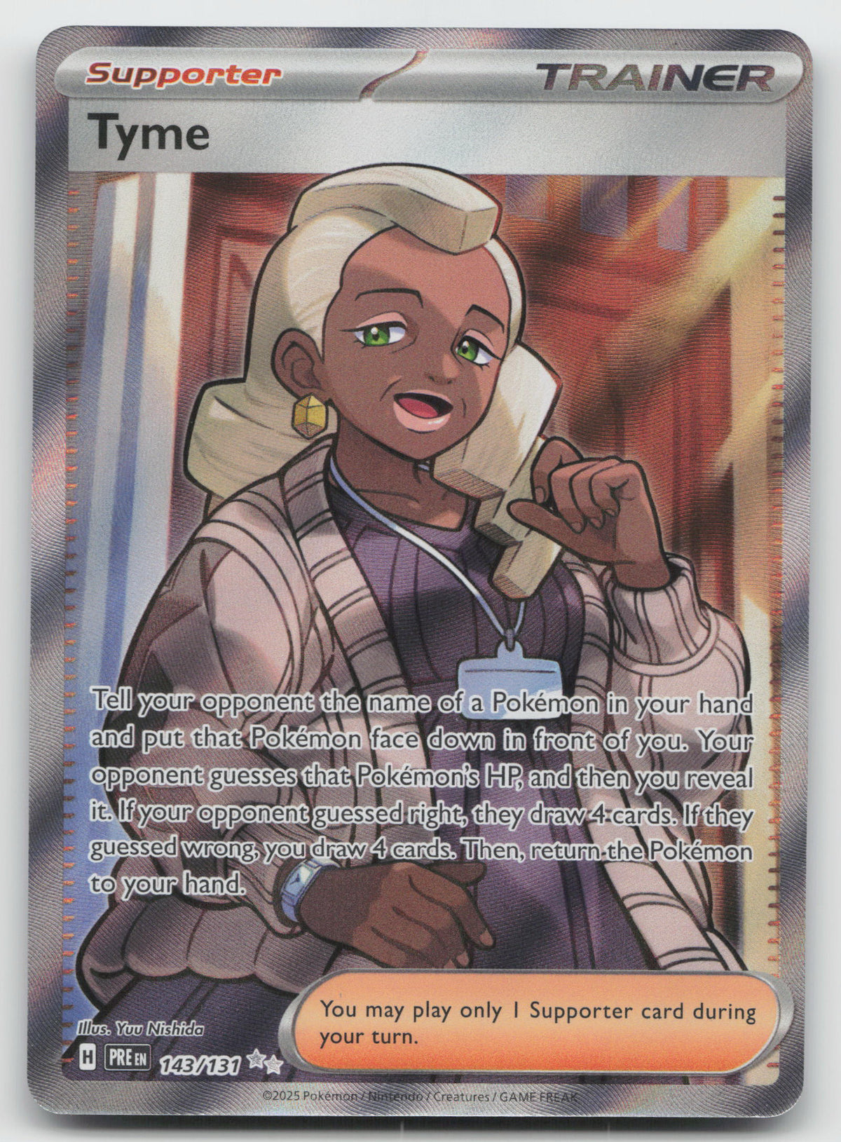Tyme Ultra Rare Holo SV: Prismatic Evolutions 143/131 NM