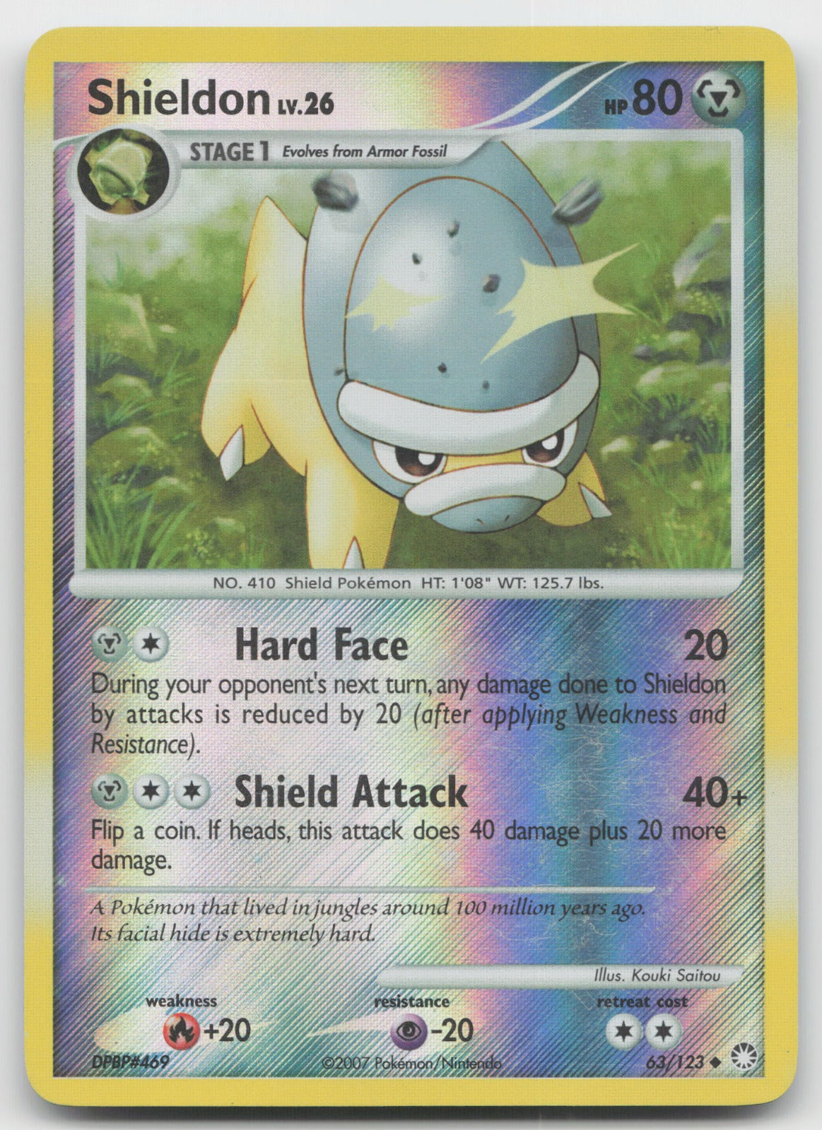 Shieldon Uncommon Reverse Holo Mysterious Treasures 63/123 LP