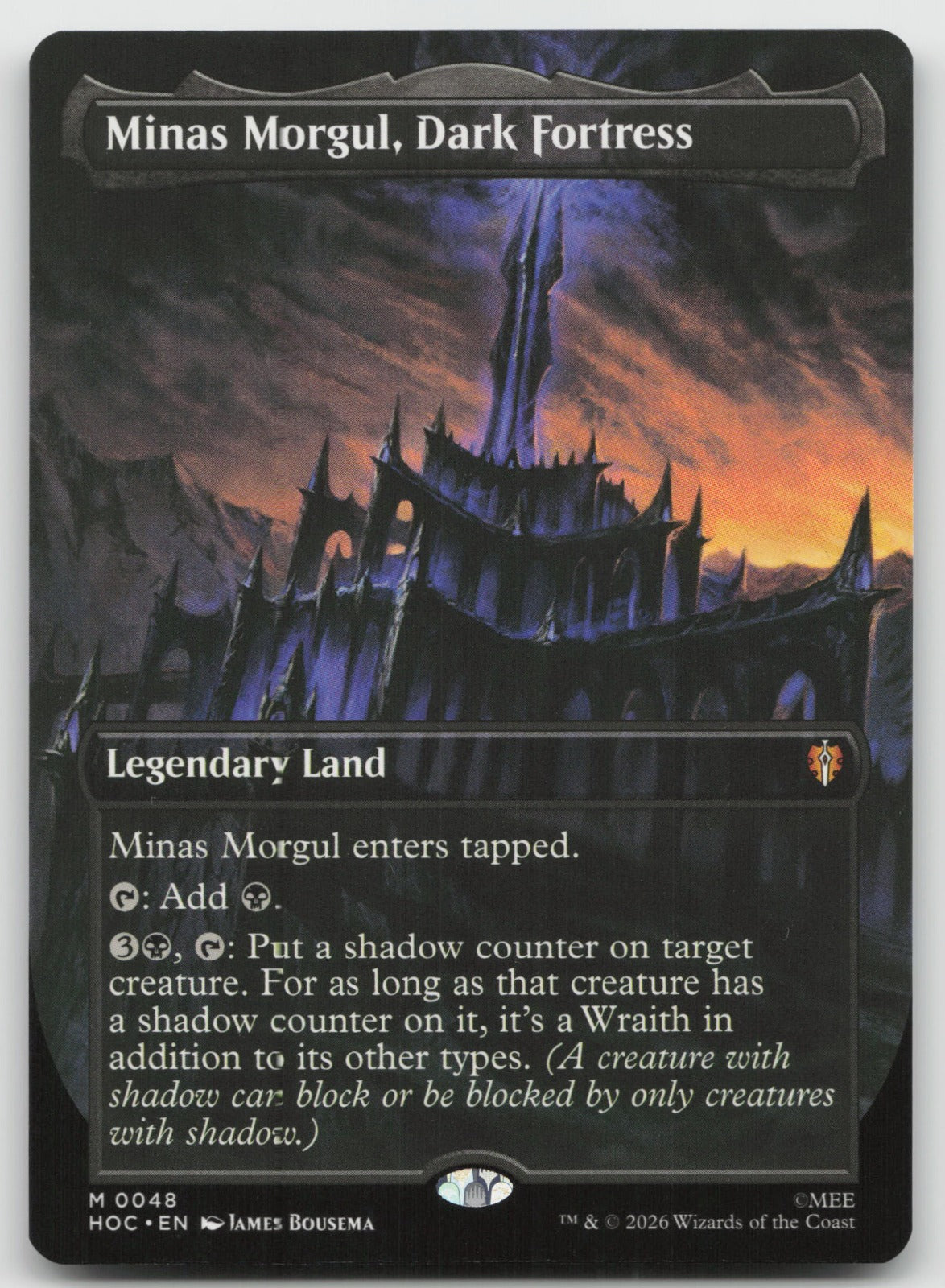 Minas Morgul, Dark Fortress (Borderless) M The Hobbit: Eternal-Legal 48 NM