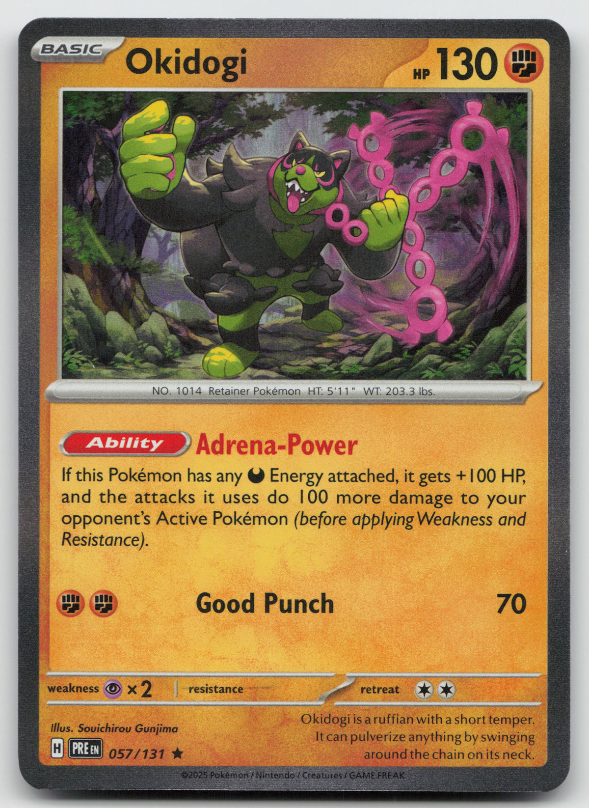Okidogi Rare Reverse Holo SV: Prismatic Evolutions 057/131 NM