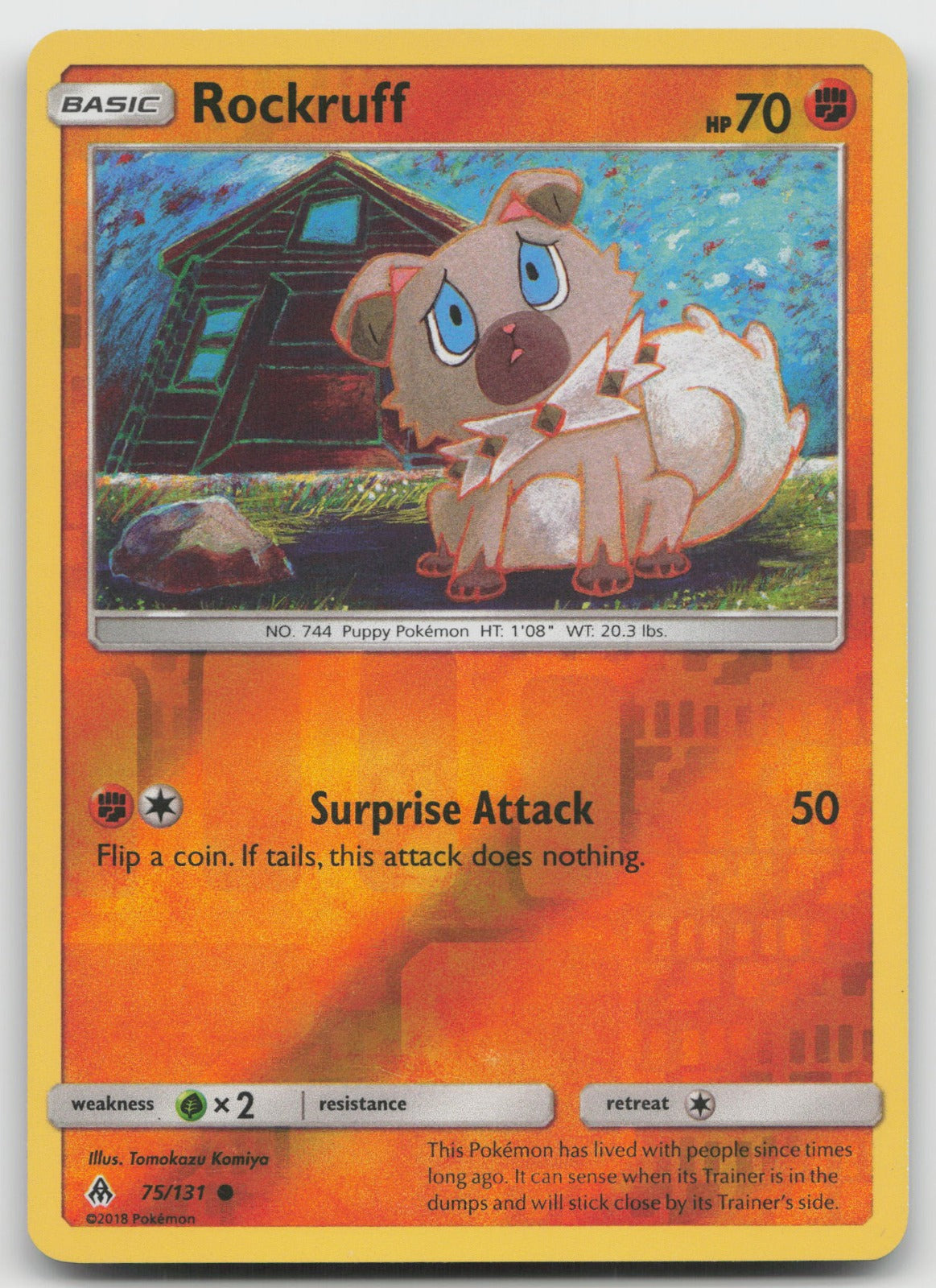 Rockruff Reverse Holo Common SM - Forbidden Light 75/131 NM
