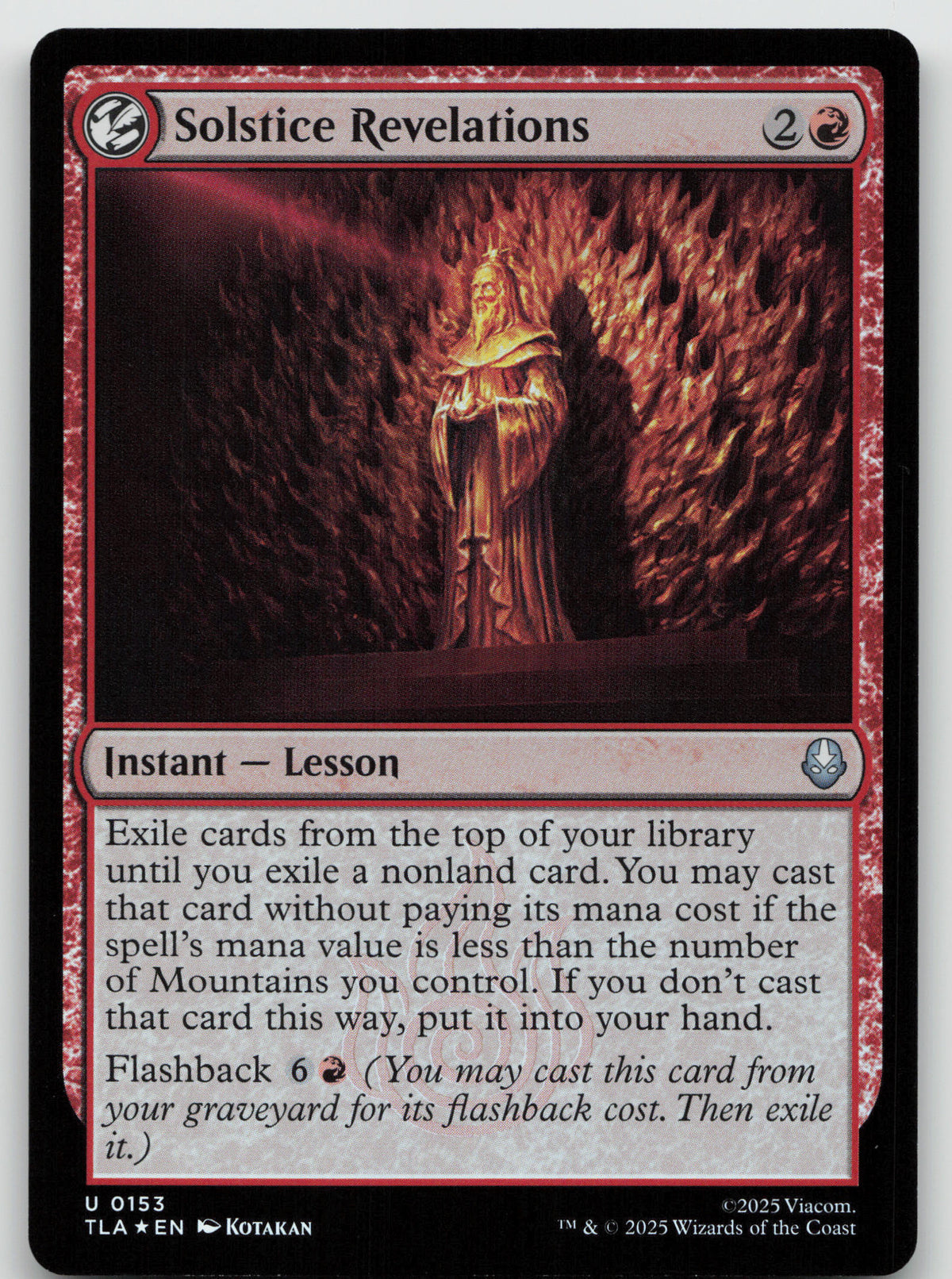 Solstice Revelations U Foil Avatar: The Last Airbender 153 NM