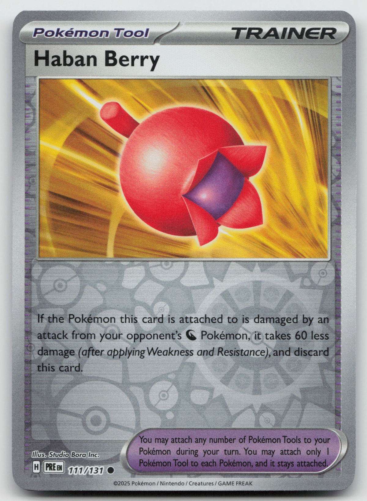 Haban Berry Common Reverse Holo SV: Prismatic Evolutions 111/131 NM