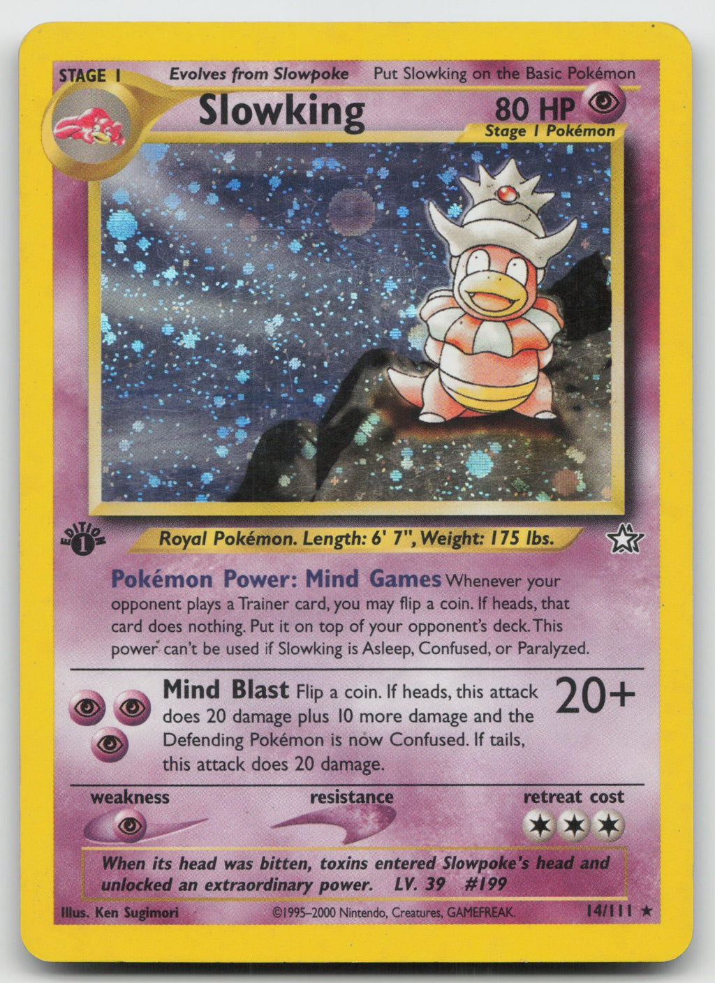 Slowking Holo Rare 1st Edition Neo Genesis 14/111 HP