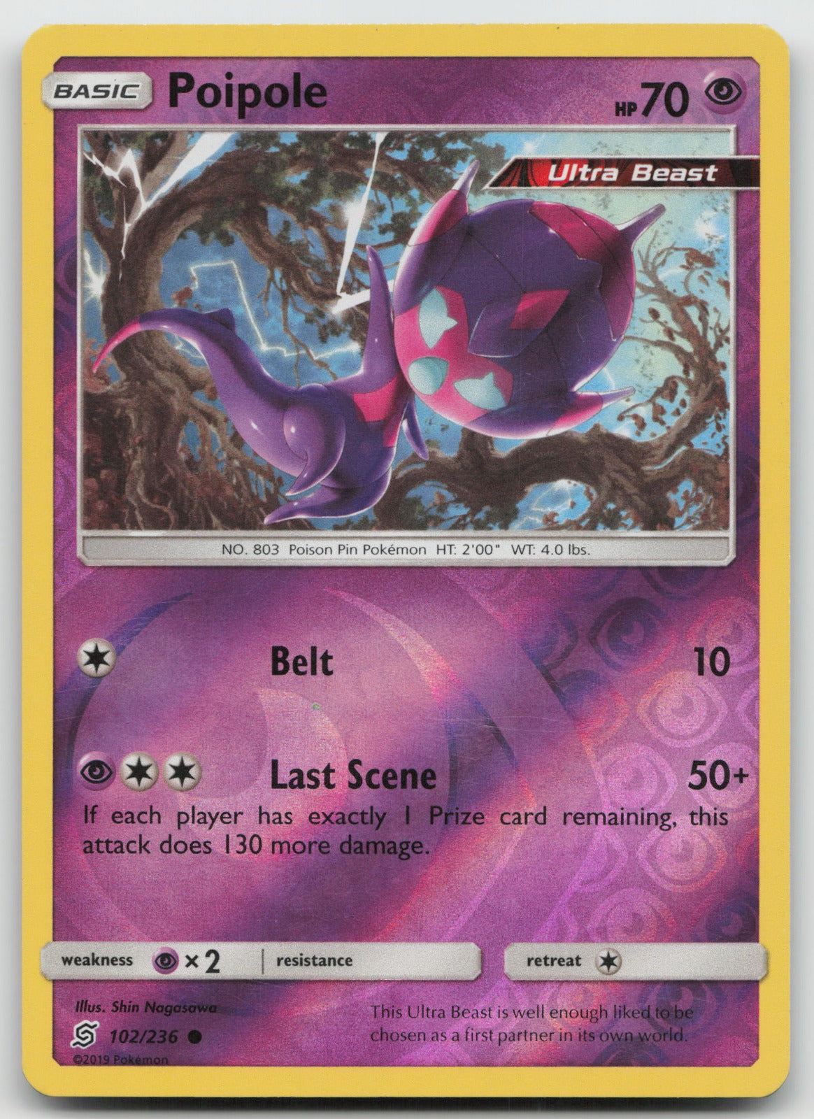 Poipole Reverse Holo Common SM - Unified Minds 102/236 NM