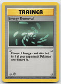 Energy Removal 1st Edition Common Base Set (Shadowless) 92/102 NM