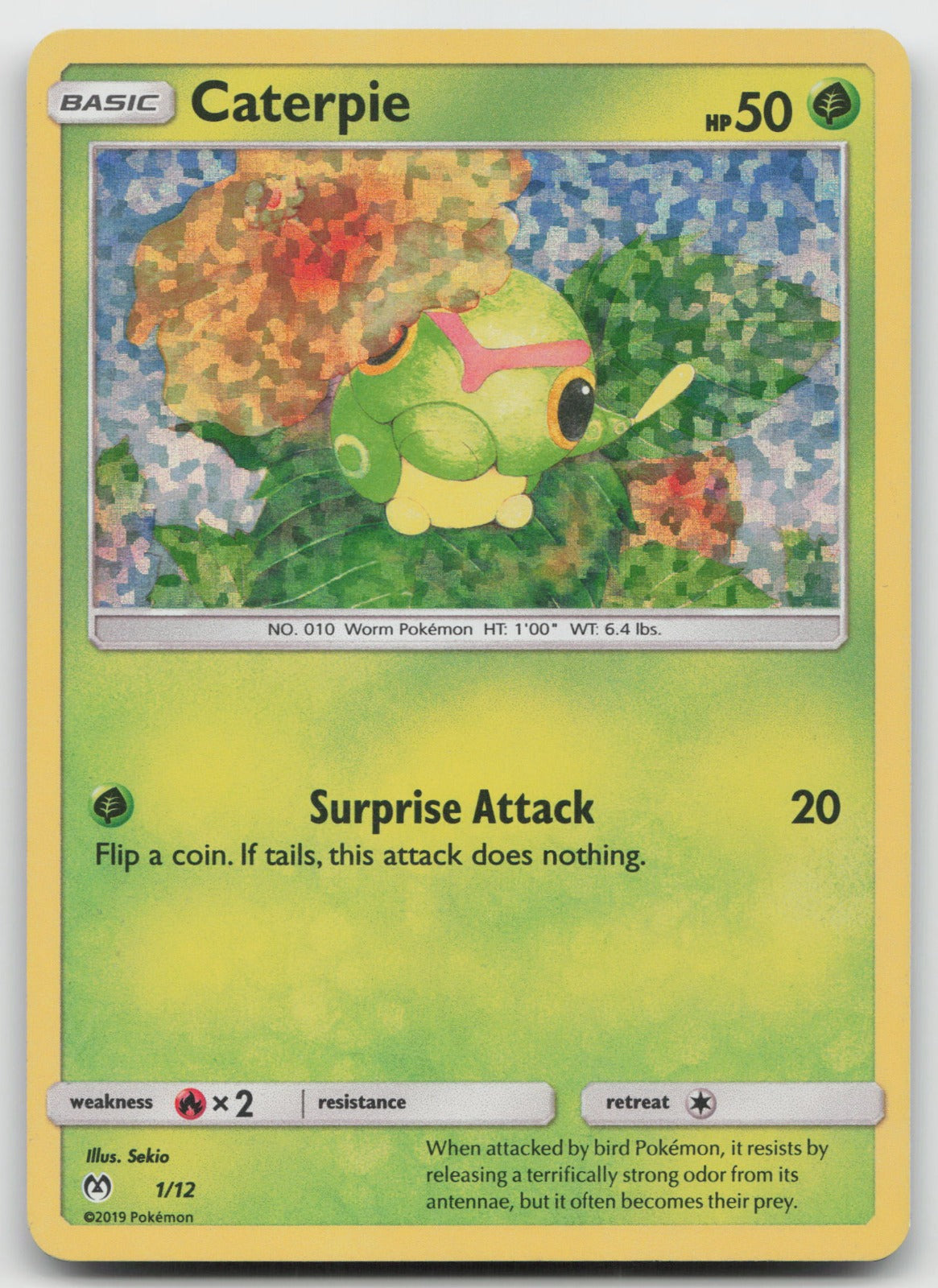 Caterpie Holo Promo McDonald's 2019 1/012 NM