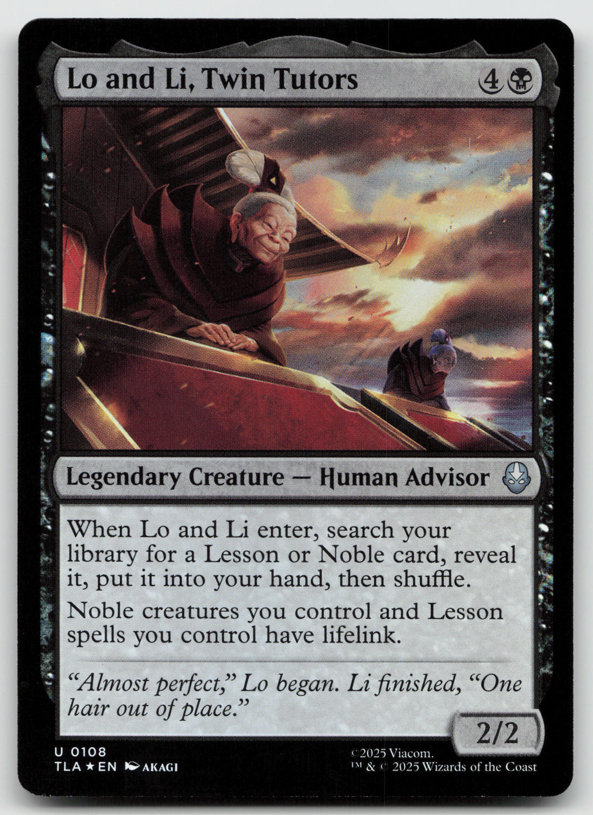 Lo and Li, Twin Tutors U Foil Avatar: The Last Airbender 108 NM